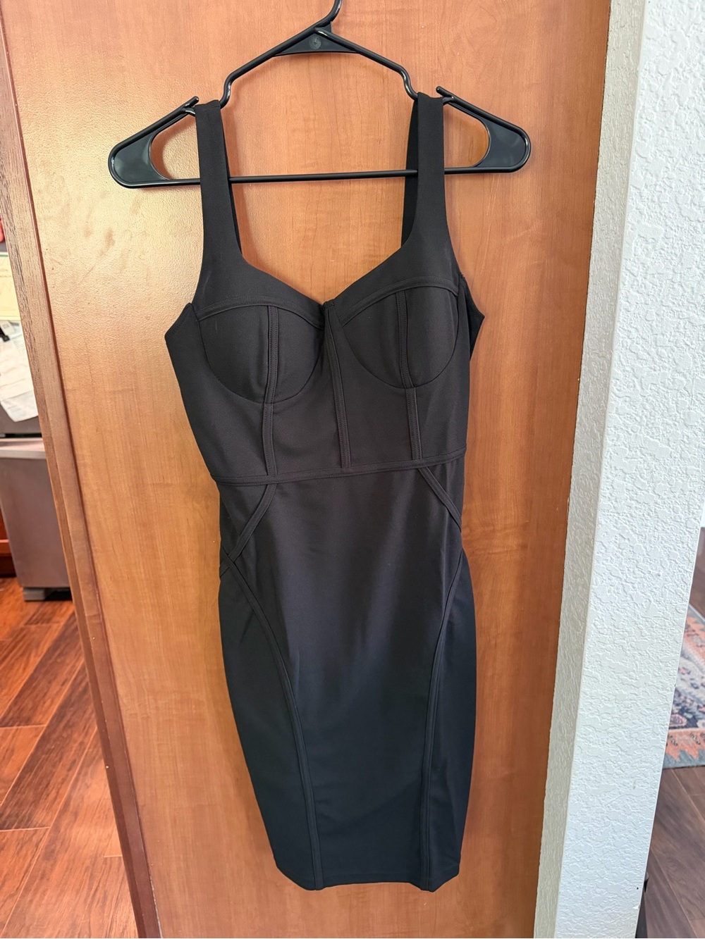 privy Black Bustier Bodycon Dress